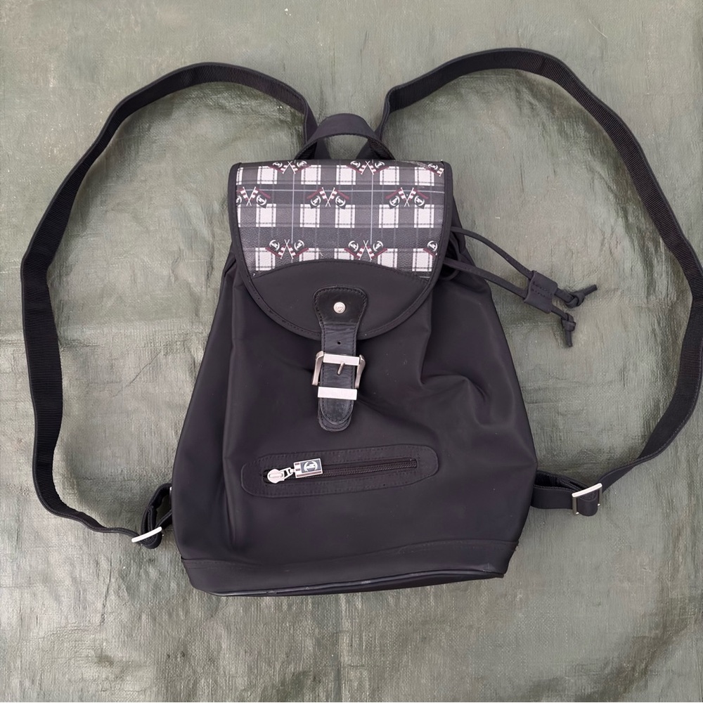Phat Farm Nylon Drawstring Flap Backpack